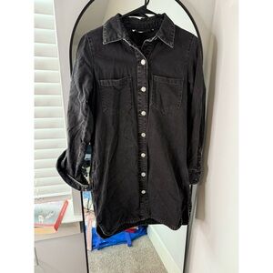 Zara Terez Black Long Sleeve Denim Dress